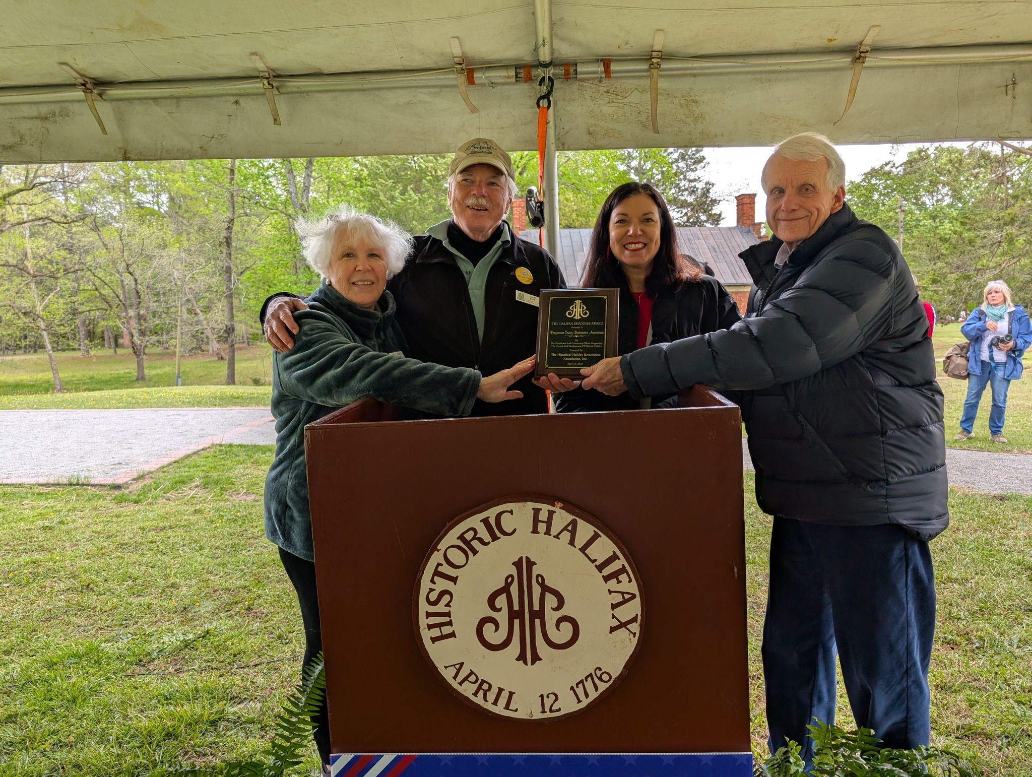 Perquimans County Restoration Association receives The Halifax Resolves Award